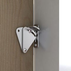 Schulte Loquet pour portes coulissantes en bois, aspect chromé 0