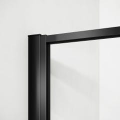 GRAND VERRE Porte de douche pivotante 80x190 à ouverture intérieure et extérieure profilé noir mat 1