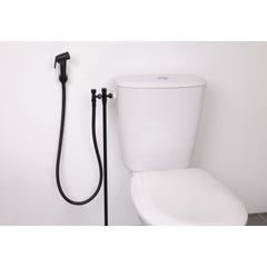 Kit hygiène WC noir mat + robinet 3 voies 5