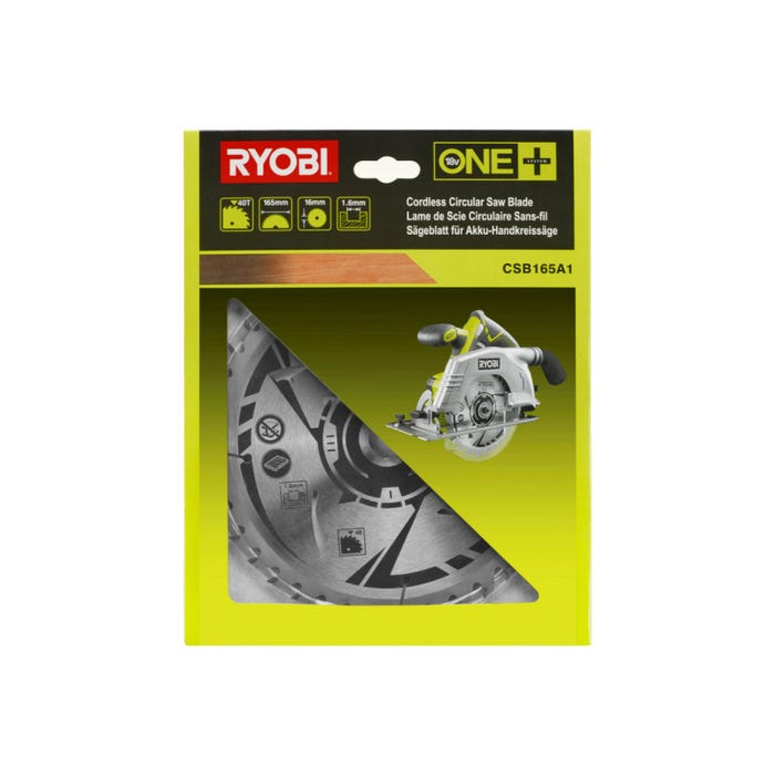 Pack RYOBI - Scie circulaire R18CS-0 - 18V One+ - sans batterie ni chargeur - Lame ultra fine CSB165A1 3