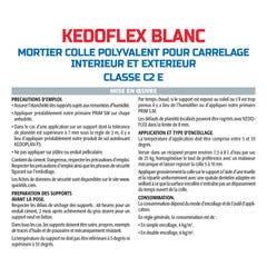 Mortier Colle Polyvalent pour Carrelage Kedoflex Blanc Semin, Intérieur/Extérieur, sac de 25 kg lot de 3 2