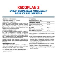 Enduit de Ragréage Autolissant Kedoplan 3 Semin, Sol Intérieur, sac de 25 kg, lot de 3 2