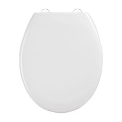 Abattant pour WC blanc - Thermodur avec charnières en plastique déclipsable - SIMPLE WHITE 2