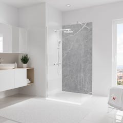 Schulte Panneau mural Marbre gris profond, revêtement pour douche et salle de bain, DécoDesign SOFTTOUCH, 100 x 210 cm
