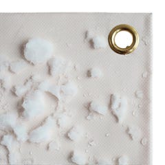 Bâche de Chantier 5x8 m Blanc Crème - Qualité 8 ans TECPLAST 640CH - Bâche de protection étanche en PVC pour Travaux 2
