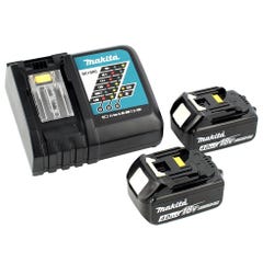 Makita DPJ 180 RMJ Lamelleuse sans fil 18V Li-Ion + 2x Batteries 4Ah + Chargeur + Coffret Makpac 3