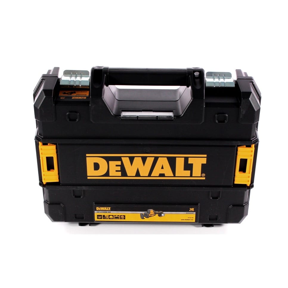 DeWalt DCS 369 D2 Scie sabre sans fil 18 V + 2x batterie 2,0 Ah + chargeur + TSTAK 2