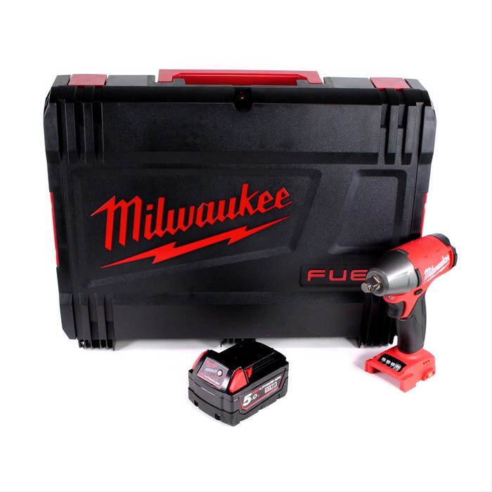Milwaukee M18 FHIWF12-501 Visseuse à percussion sans fil 1/2", 18V, 1356Nm + 1x Batterie 5,0Ah + HD Box - sans chargeur 0