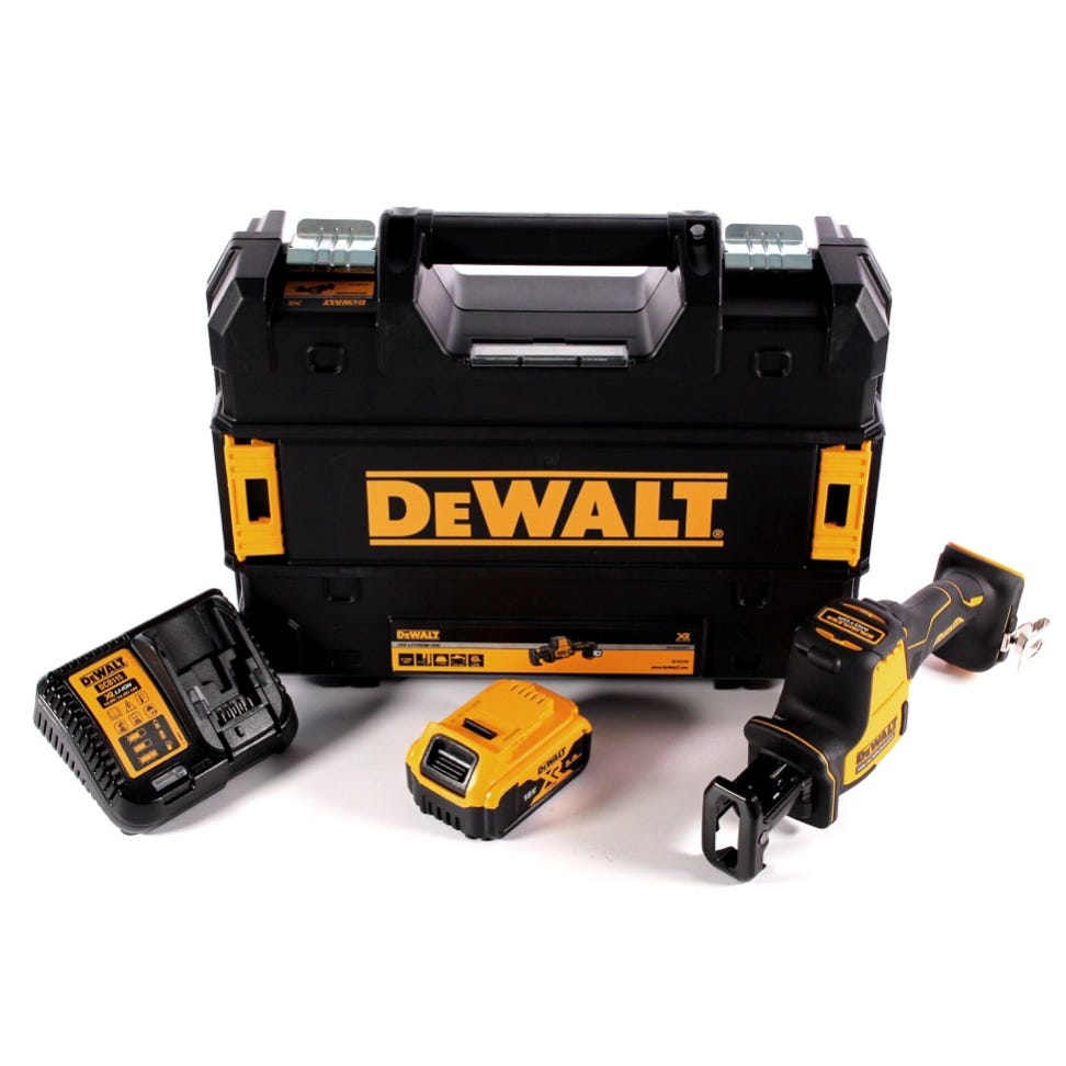 DeWalt DCS 369 P1 Scie sabre sans fil 18 V + 1x batterie 5,0 Ah + chargeur + TSTAK 0