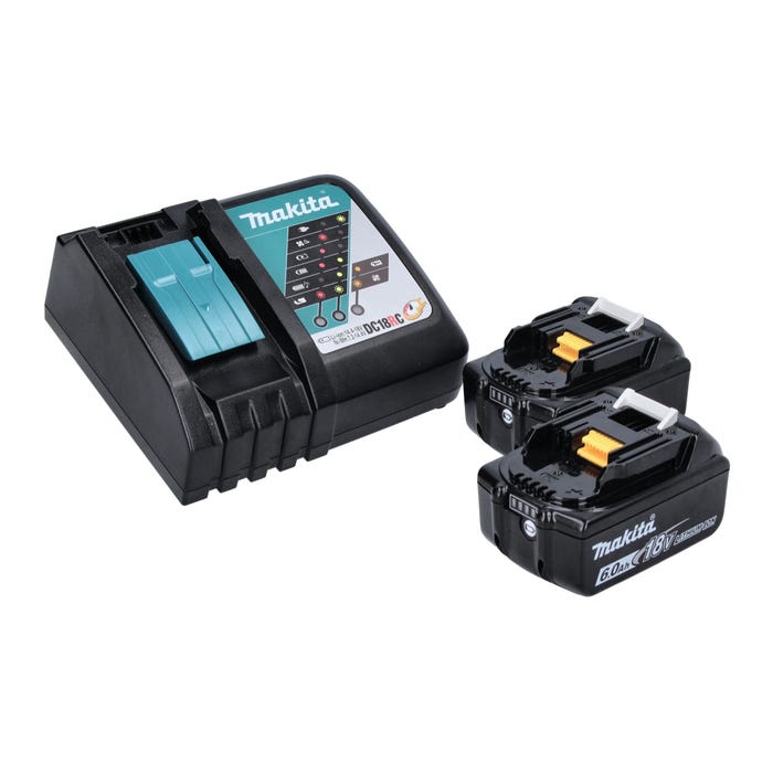 Makita DFN 350 RG cloueur sans fil 15 - 35mm 18V + 2x Batteries 6,0 Ah + Chargeur 2