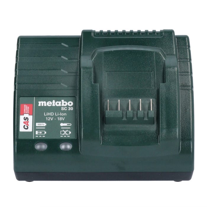Metabo Basic Set 2x batterie LiHD 18 V 4,0 Ah ( 2x 625367000 ) + Metabo SC 30 chargeur 12 - 18 V ( 316067840 ) 2