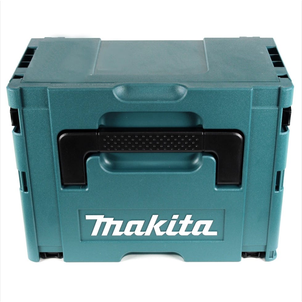 Makita DPJ 180 RM1J Fraiseuse à rainurer sans fil, 18 V Li-Ion + 1x Batterie 4,0 Ah + Chargeur + Makpac 2