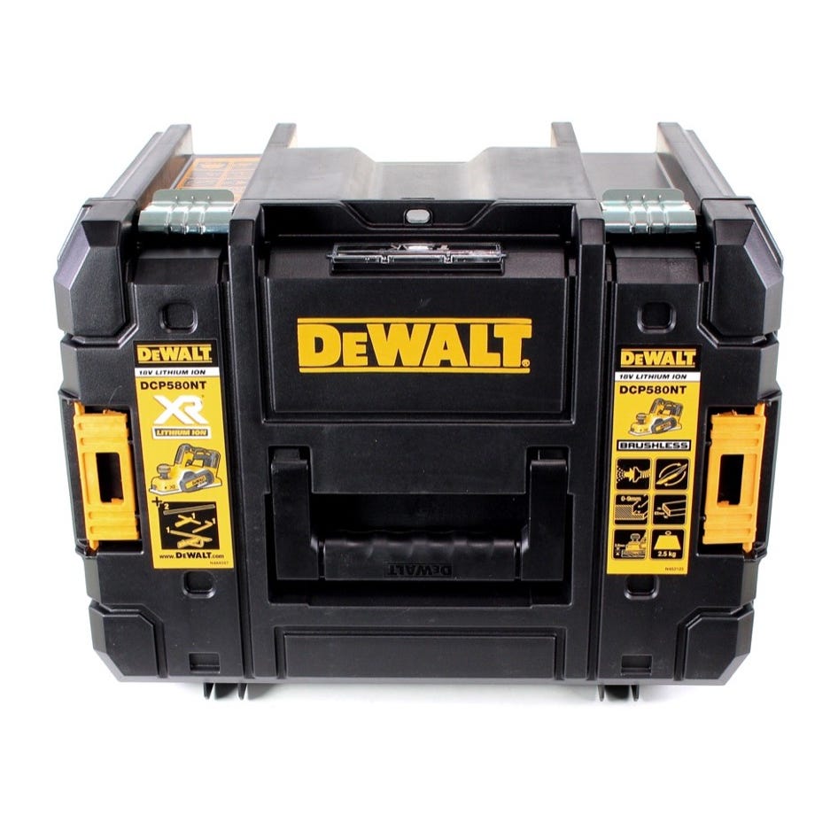 DeWalt DCP 580 NT raboteuse sans fil 18V 82mm + 1x batterie rechargeable 2,0Ah + TSTAK - sans kit chargeur 2