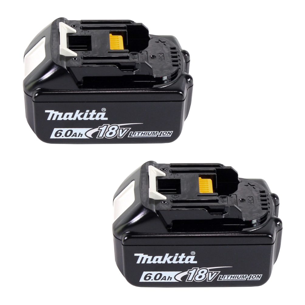 Makita Power Source Kit 18 V avec - 2x Batteries BL 1860 B 6,0 Ah (2x 197422-4) + Chargeur rapide multiple DC 18 RE (198720-9) 3