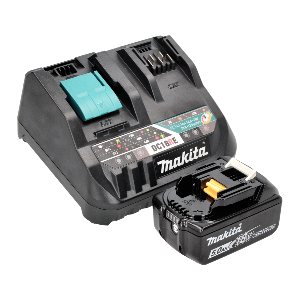 Makita Power Source Kit 18 V avec - 1x Batterie BL 1850 B 5,0 Ah ( 197280-8 ) + Chargeur DC 18 RE Multi ( 198720-9 ) 0
