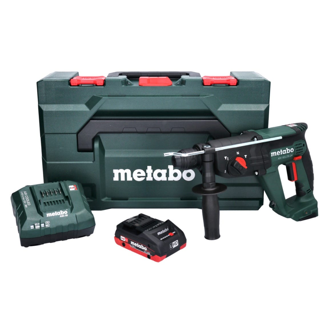Metabo KH 18 LTX 24 Marteau sans fil 2,1J SDS plus 18V + 1x Batterie 4,0Ah + Chargeur + Coffret MetaBOX 0