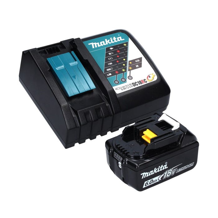 Makita DDF 451 RG1J Perceuse-visseuse sans fil 18 V 80 Nm + 1x Batterie 6,0 Ah + Chargeur + Makpac 3