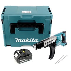 Makita DFR 750 T1J Visseuse à Magazine 18V 45-75mm + 1x Batterie 5,0Ah + Coffret Makpac - sans chargeur 0