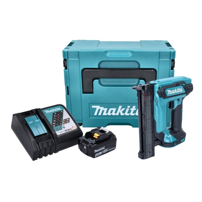 Makita DFN 350 RM1J Cloueuse Sans Fil 18 V 15 - 35 mm + 1x batterie rechargeable 4,0 Ah + chargeur + Makpac 0