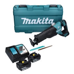 Makita DJR 187 RMK Scie sauteuse sans fil 18 V Brushless + 2x Batteries 4.0 Ah + Chargeur + Coffret de transport 0