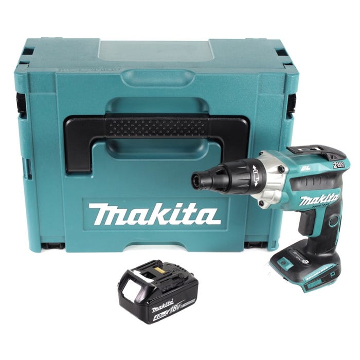 Makita DFS 251 M1J Visseuse pour cloisons sèches 18 V Brushless + 1x batterie 4,0 Ah + Makpac - sans chargeur 0