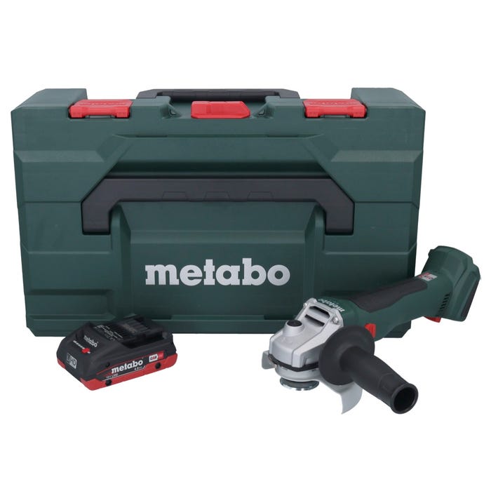 Metabo W 18 L BL 9-125 Meuleuse d'angle sans fil 18 V 125 mm Brushless + 1x batterie 4,0 Ah + metaBOX - sans chargeur 0