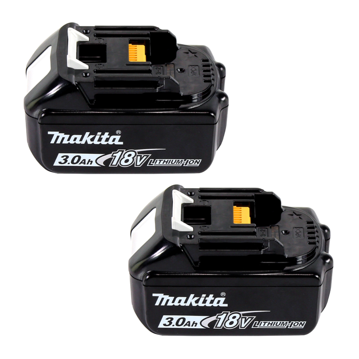 Makita Power Source Kit 18 V avec - 2x Batteries BL 1830 B 3,0 Ah (2x 197599-5) + Chargeur rapide multiple DC 18 RE (198720-9) 3