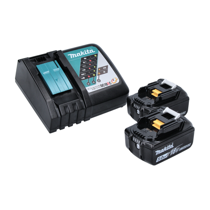 Makita DDA 351 RTJ Perceuse angulaire sans fi 18 V 13,5 Nm + 2x Batteries 5,0 Ah + Chargeur + Coffret Makpac 3