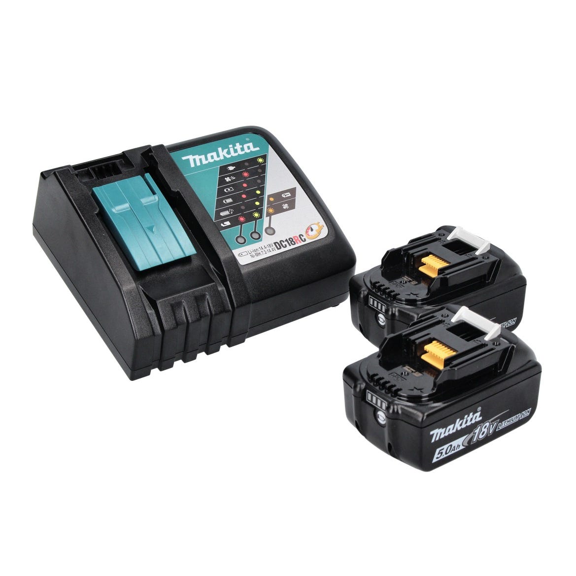 Makita DDF 485 RT Perceuse-visseuse sans fil 18 V 50 Nm sans balai + 2x Batteries 5,0 Ah + Chargeur 2