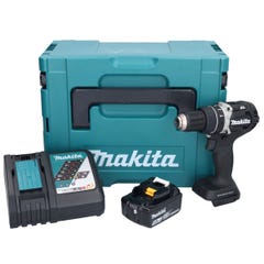 Makita DHP 484 RT1JB Perceuse-visseuse à percussion sans fil 18 V 54 Nm Brushless noir + 1x batterie 5,0 Ah + chargeur + Makpac 0