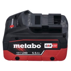 Metabo W 18 L BL 9-125 Meuleuse d'angle sans fil 18 V 125 mm Brushless + 1x batterie 5,5 Ah + metaBOX - sans chargeur 3