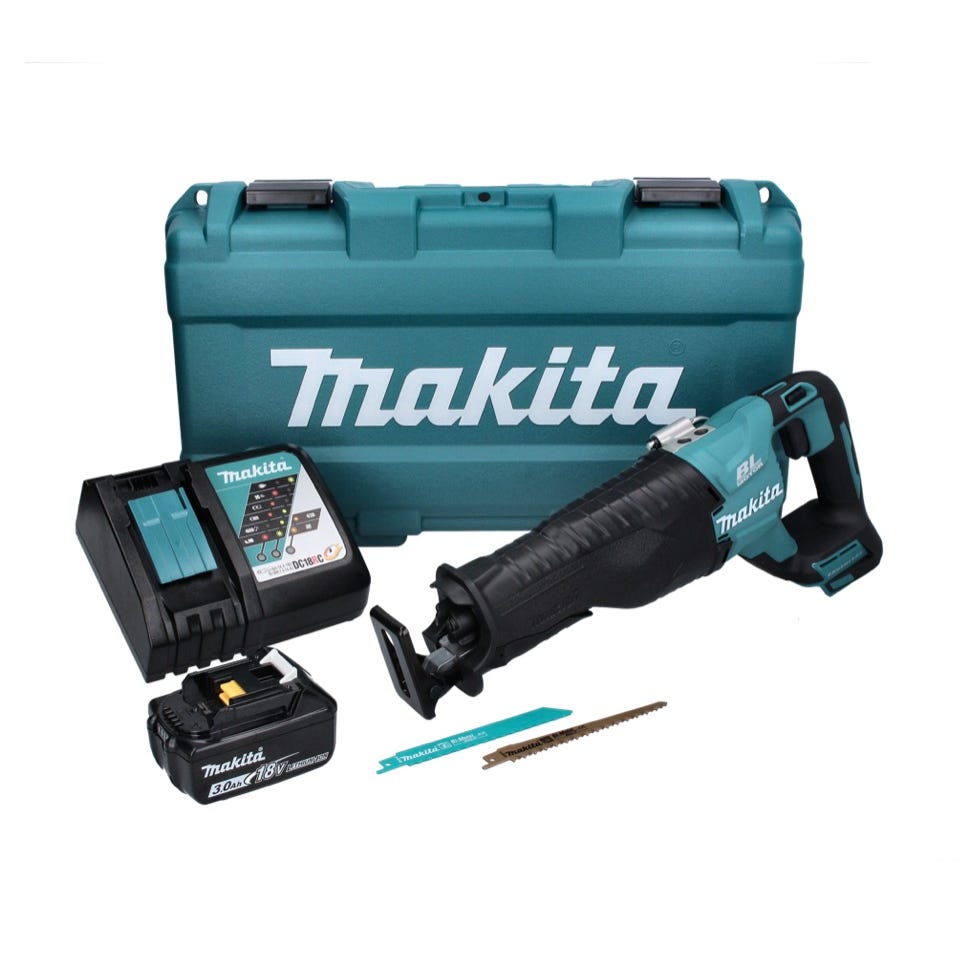 Makita DJR187RF1K Scie récipro sans fil 18V Brushless + 1x Batterie 3,0 Ah + Chargeur + Coffret 0