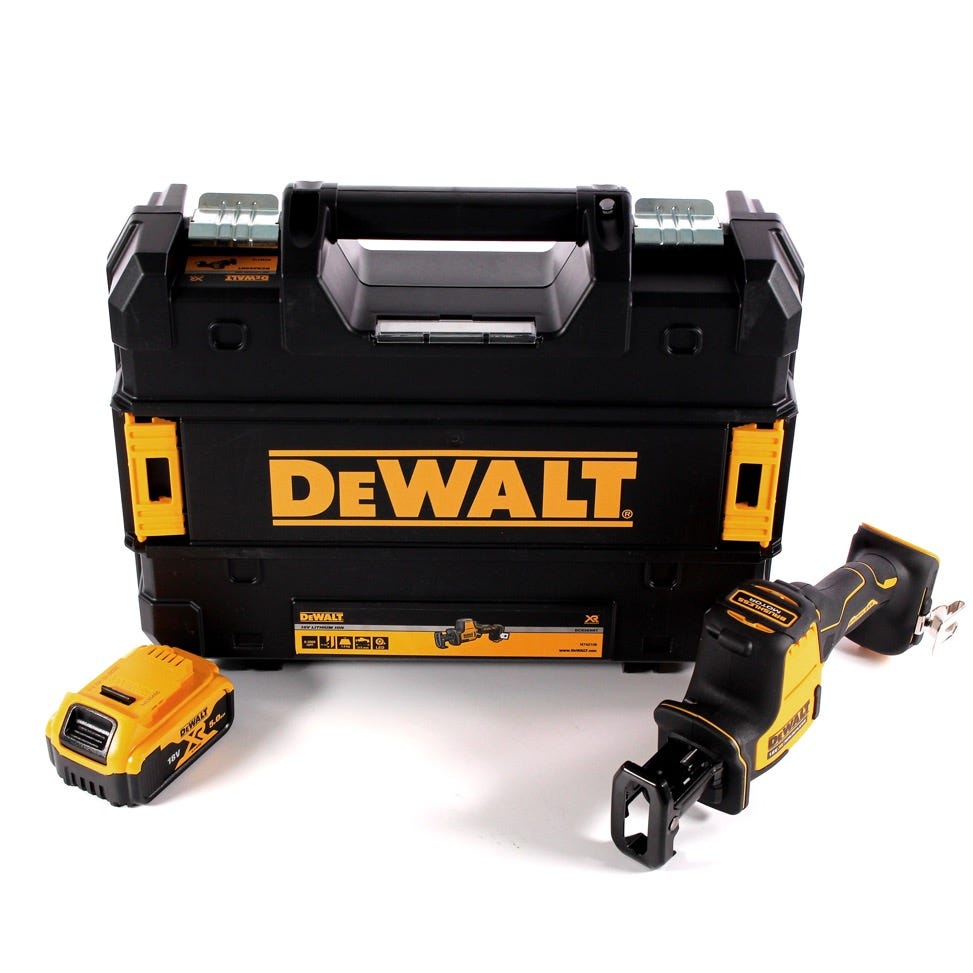 DeWalt DCS 369 NT Scie sabre sans fil 18 V + 1x batterie 5,0 Ah + TSTAK - sans chargeur 0