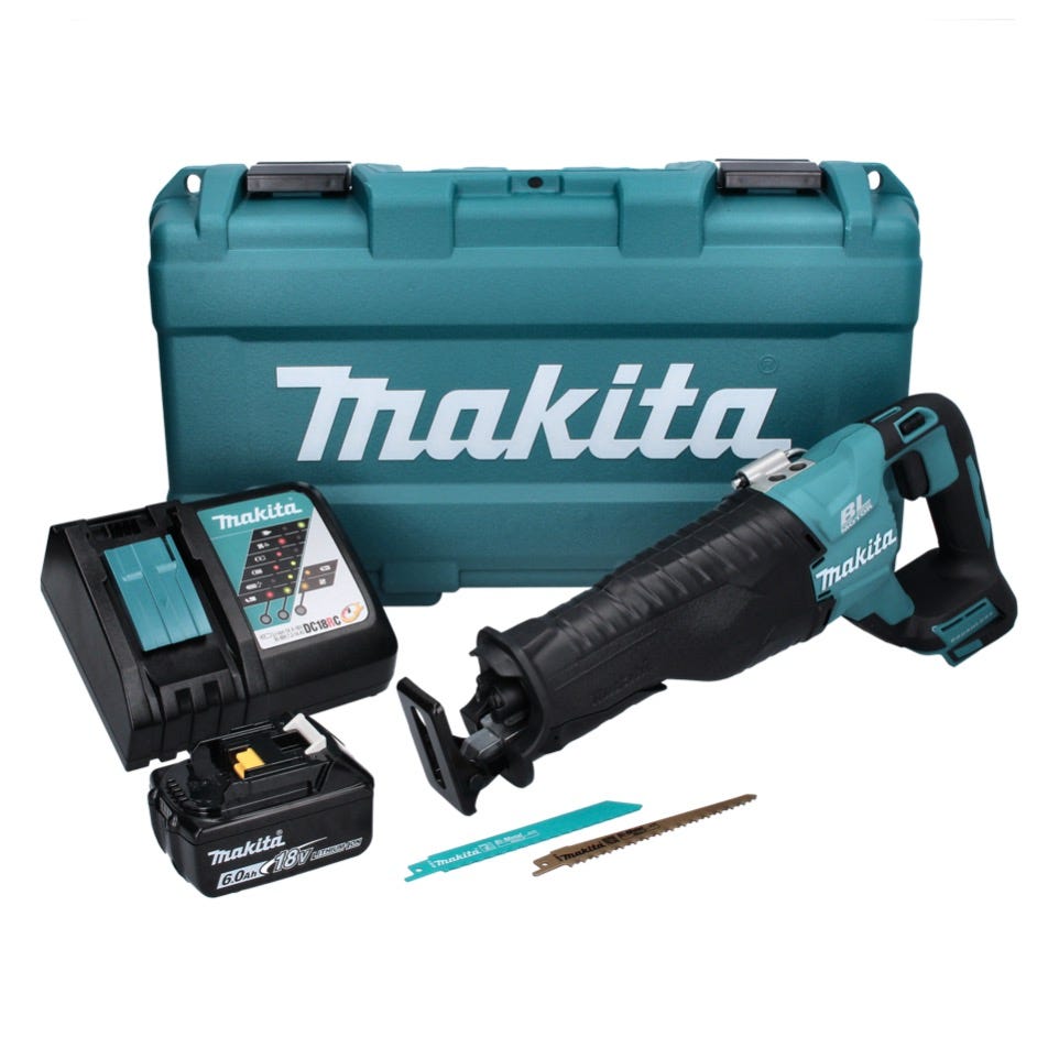 Makita DJR187RG1K Scie récipro sans fil 18V Brushless + 1x Batterie 6,0 Ah + Chargeur + Coffret de transport 0