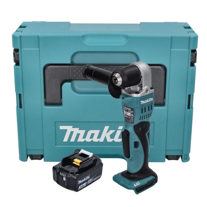 Makita DDA 351 F1J Perceuse angulaire sans fil 18 V 13,5 Nm + 1x Batterie 3,0 Ah + Coffret Makpac - sans chargeur 0