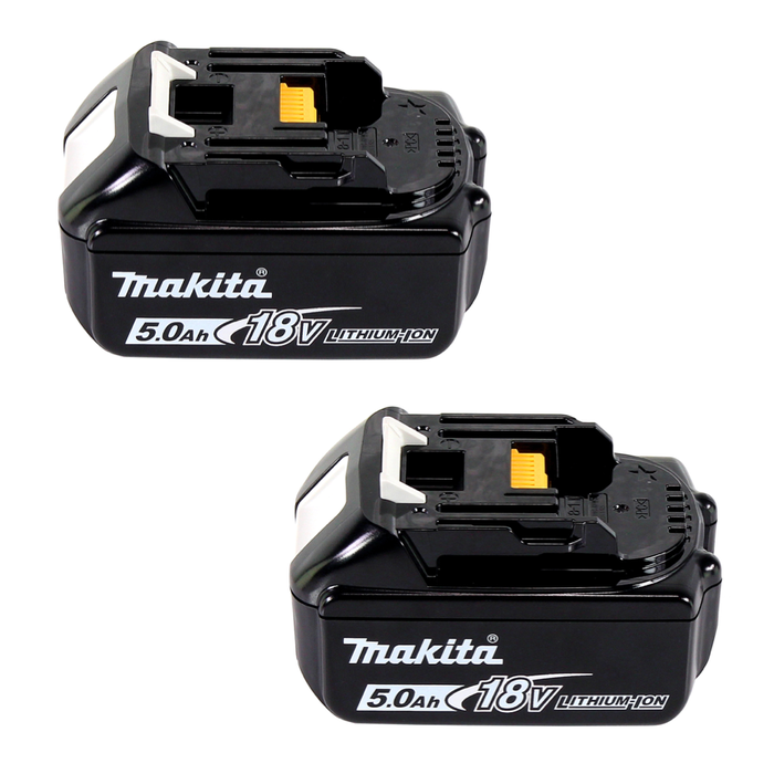 Makita Kit de source d'alimentation 18 V avec - 2x Batteries BL 1850 B 5,0 Ah (2x 197280-8) + Chargeur multi-rapide DC 18 RE 3