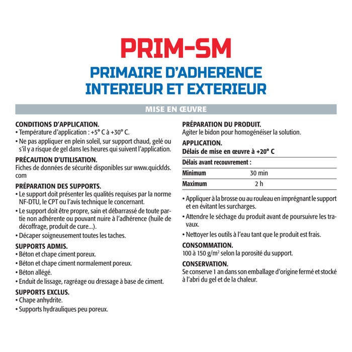 Semin Primaire d'Adhérence pour Enduit de Lissage Prim SM - Intérieur/Extérieur - Bidon 25 L (lot de 2) 2