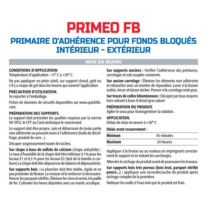 Semin Primaire d'Adhérence Priméo FB - Sols - Intérieur/Extérieur - Bidon 15 L (lot de 3) 2