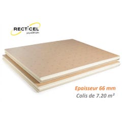 Dalle PU plancher chauffant Epaisseur 65 mm 1200x1000 R3.00 Paquet de 7.2 m² (6 dalles) 0
