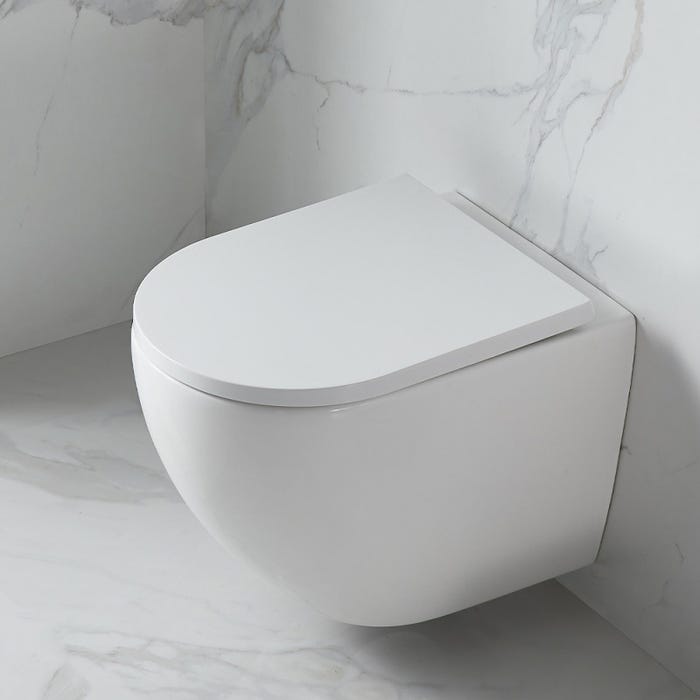 Grohe Pack WC Bâti autoportant + WC sans bride Tornado Quiet SAT Fusion + Abattant softclose + Plaque Chrome 3