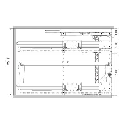 Range-couverts universel largeur 45 cm compatible avec tiroir à l'anglaise  - Modular SYNERCIA ❘ Bricoman