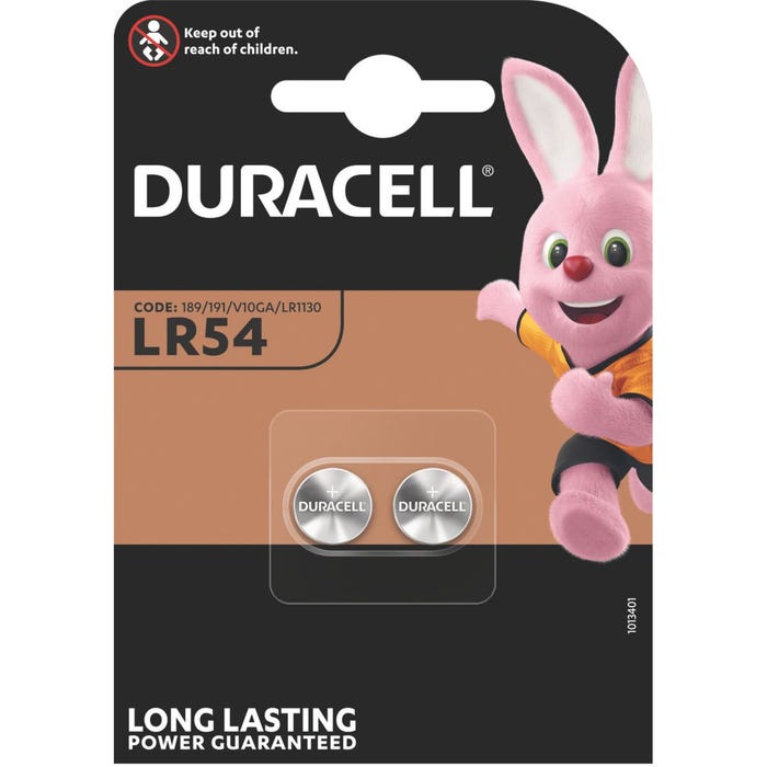 Pile DURACELL LR54/189 pack de 2 unités 0