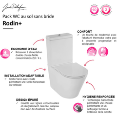 WC à poser sans bride JACOB DELAFON Rodin+ sortie vario avec abattant 4