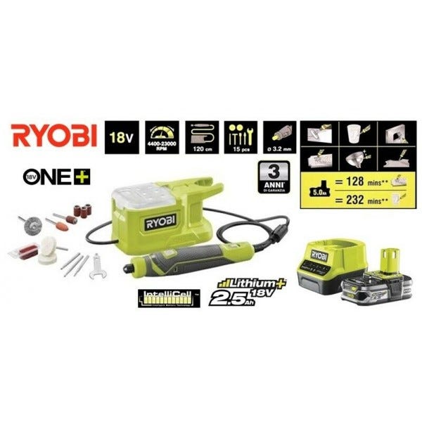 Mini outil multifonction RYOBI 18V OnePlus - Sans batterie ni chargeur - RRT18-0 5