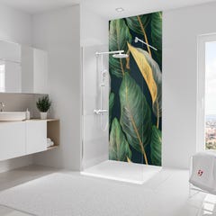 Schulte Panneau mural Feuilles de bananier, revêtement pour douche et salle de bain, DécoDesign SOFTTOUCH, 100 x 255 cm 0
