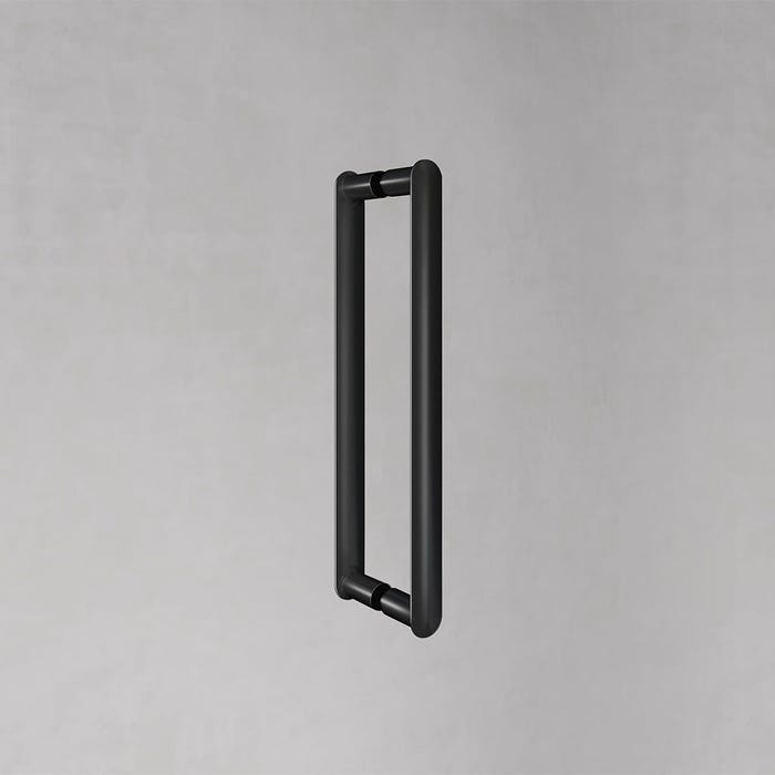 GRAND VERRE Porte de douche pivotante 140x195 avec élément fixe et cadre en aluminium noir mat 3