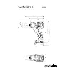 Perceuse à percussion METABO - powermaxx bs12 bl -12V 2X4AH LI-POWER - CHARGEUR ASC 50 - METABOX 118 - 601046800 2