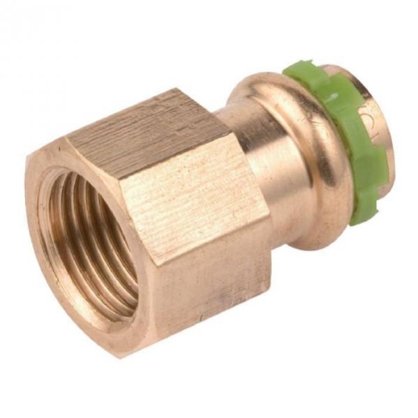 Raccord Laiton Droit À Sertir - F 1/2' - Ø 15 Mm - Comap