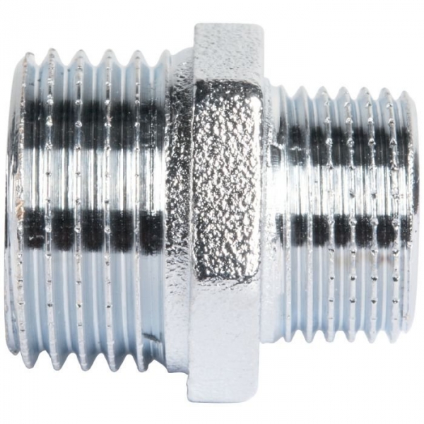 Raccord laiton chromé hexagonal réduit à visser - M 3/4' à visser - M 1' - 245G - Thermador