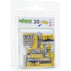 Boîte de 20 bornes COMPACT pour boîtes de dérivation Wago - 2,5mm² - 5 conducteurs 0